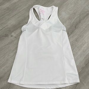 Lucky in Love- white sports tank - size 7-8 youth